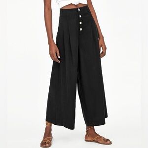 black culote with buttons down front